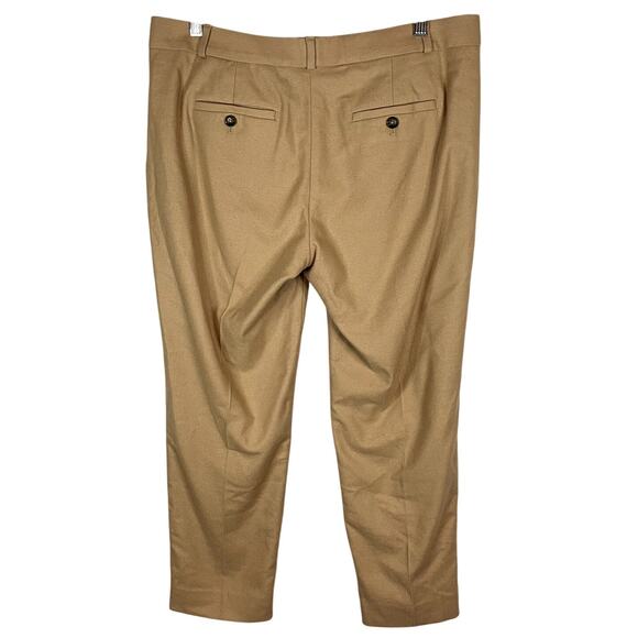 Banana Republic Womens Tan Avery Wool Blend Trousers Woven in Italy Size 10 - Picture 3 of 6